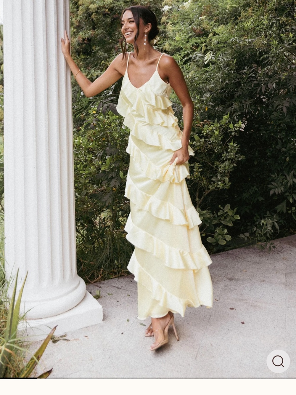 Petal & Pup Lemon Ruffle Tiered Maxi Dress